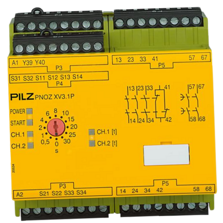 777520 PNOZ XV3 1P 30 24VDC 3n o 1n c 2n o T Pilz Safety Relay 