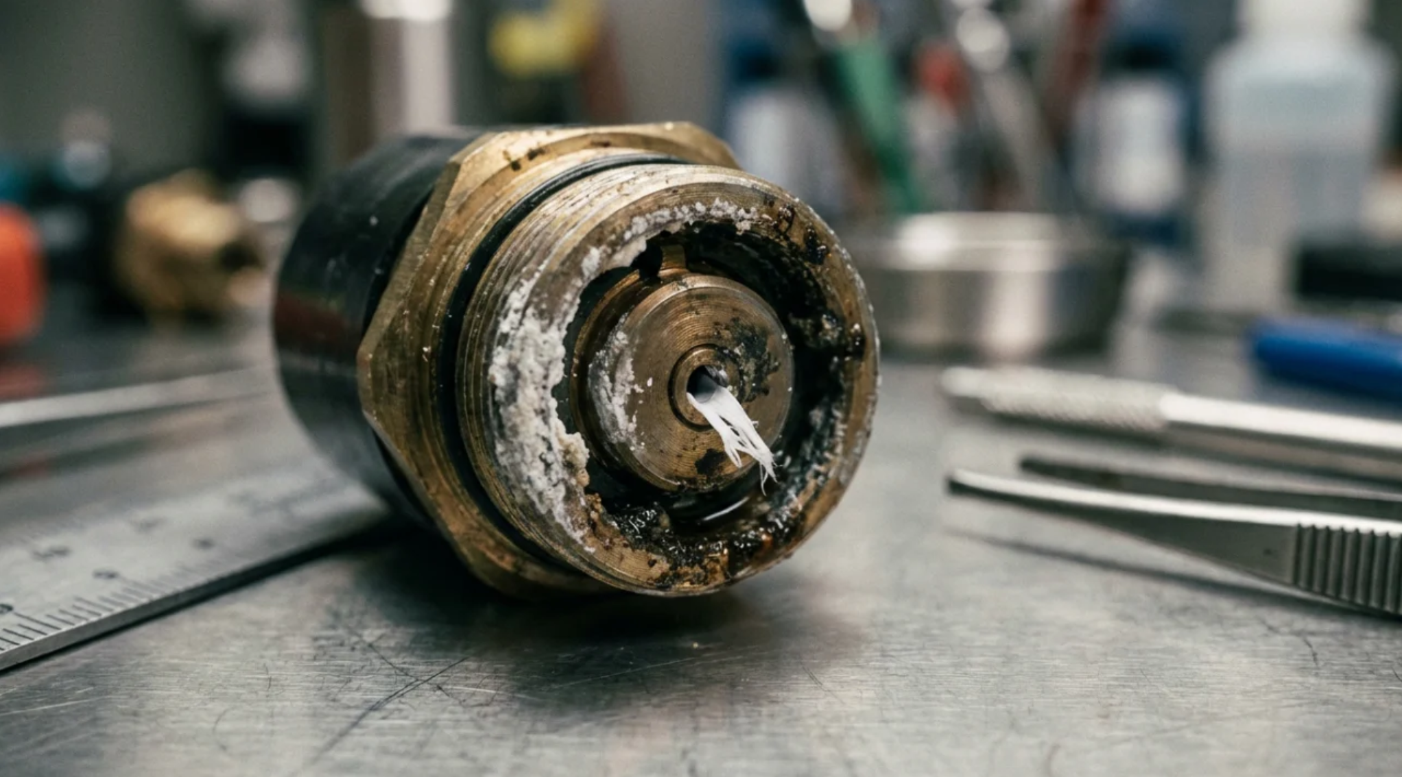 Clogged solenoid valve 