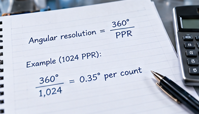 Encoder resolution calculation