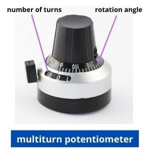 Rotary multiturn potentometer